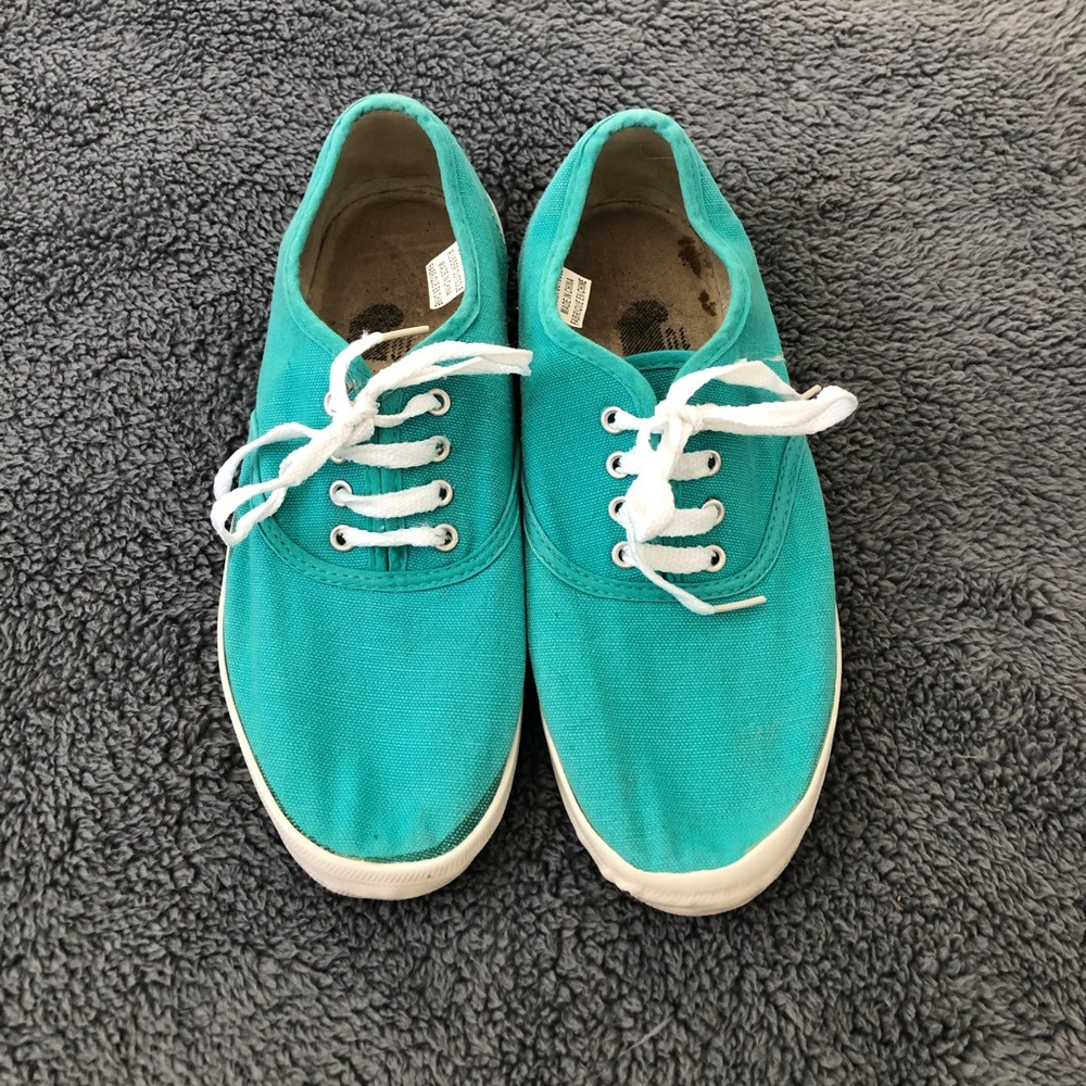 Teal Canvas Sneakers